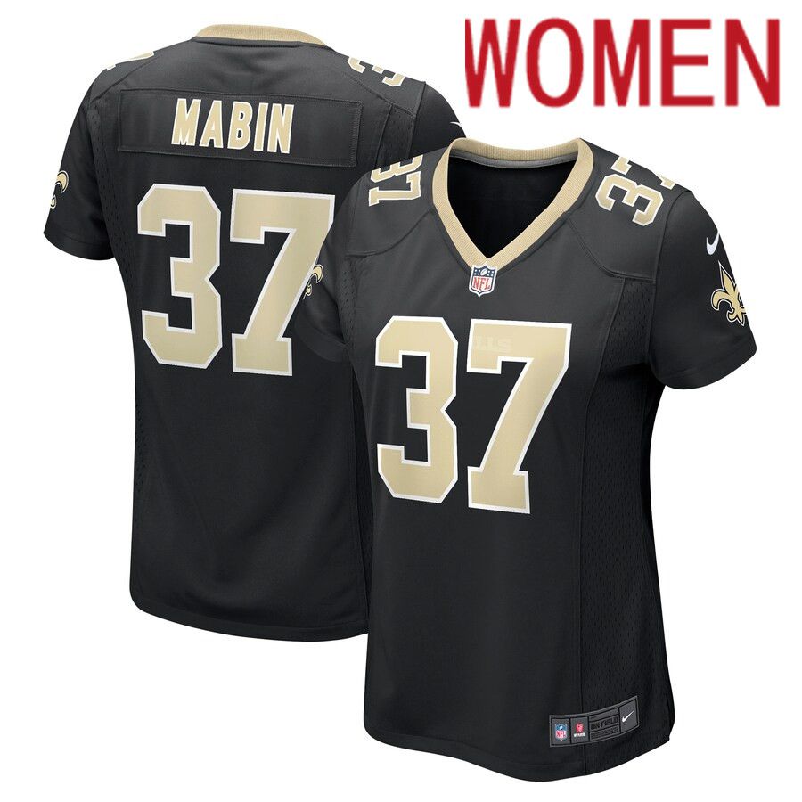 Women New Orleans Saints #37 Dylan Mabin Nike Black Game Player NFL Jersey->women nfl jersey->Women Jersey